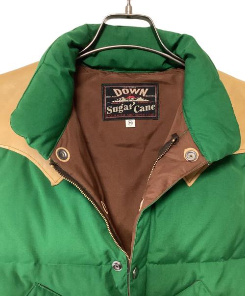 SUGAR CANE（シュガーケーン）SUGAR CANE (シュガーケーン) ダウンベスト グリーン×ベージュ サイズ:Mの古着・服飾アイテム