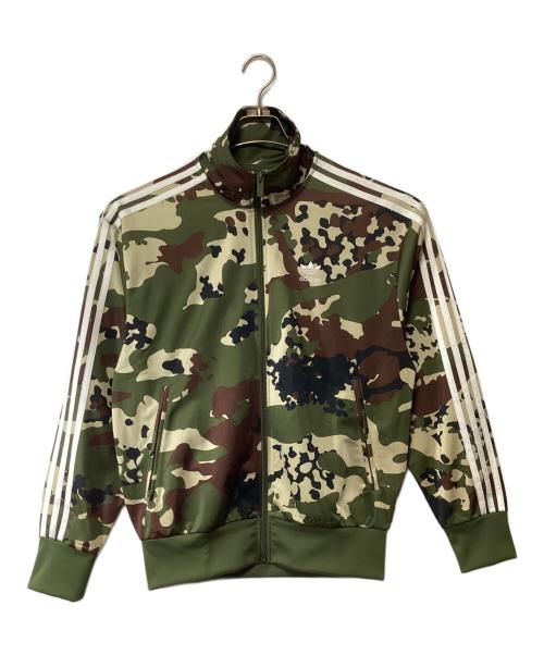 adidas（アディダス）adidas (アディダス) カモ フットボール トラックトップ グリーン×ブラウン×ベージュ サイズ:Lの古着・服飾アイテム