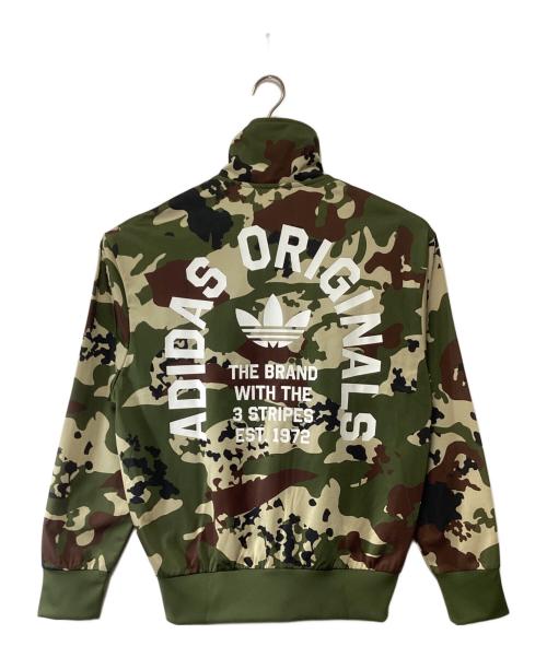 adidas（アディダス）adidas (アディダス) カモ フットボール トラックトップ グリーン×ブラウン×ベージュ サイズ:Lの古着・服飾アイテム