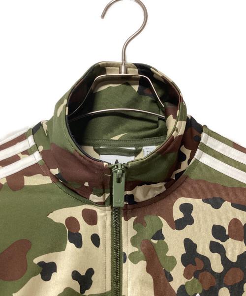 adidas（アディダス）adidas (アディダス) カモ フットボール トラックトップ グリーン×ブラウン×ベージュ サイズ:Lの古着・服飾アイテム