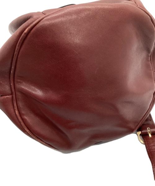 Cartier（カルティエ）Cartier (カルティエ) 巾着ショルダーバッグ レッドの古着・服飾アイテム
