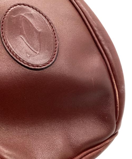 Cartier（カルティエ）Cartier (カルティエ) 巾着ショルダーバッグ レッドの古着・服飾アイテム