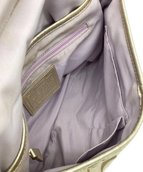 COACH（コーチ）COACH (コーチ) ショルダーバッグ ベージュ×ゴールドの古着・服飾アイテム