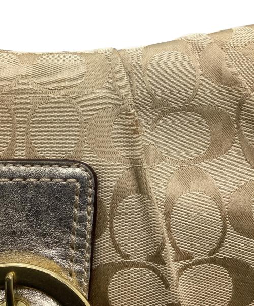 COACH（コーチ）COACH (コーチ) ショルダーバッグ ベージュ×ゴールドの古着・服飾アイテム