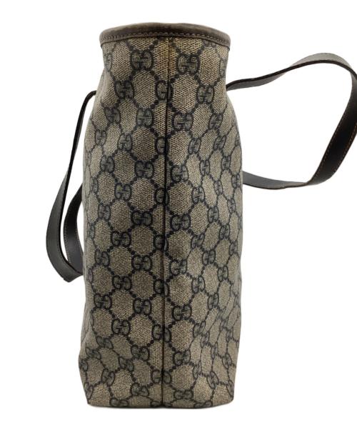 GUCCI（グッチ）GUCCI (グッチ) トートバッグ グレー×ブラウンの古着・服飾アイテム