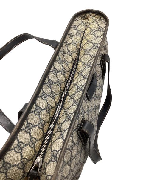 GUCCI（グッチ）GUCCI (グッチ) トートバッグ グレー×ブラウンの古着・服飾アイテム