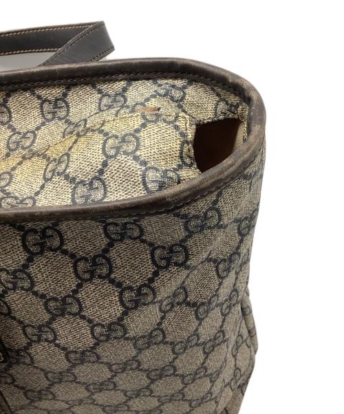 GUCCI（グッチ）GUCCI (グッチ) トートバッグ グレー×ブラウンの古着・服飾アイテム