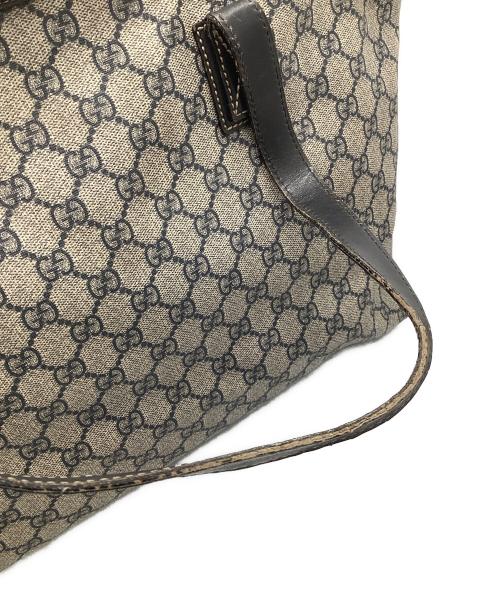 GUCCI（グッチ）GUCCI (グッチ) トートバッグ グレー×ブラウンの古着・服飾アイテム