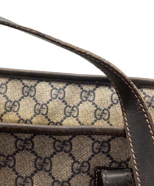 GUCCI（グッチ）GUCCI (グッチ) トートバッグ グレー×ブラウンの古着・服飾アイテム
