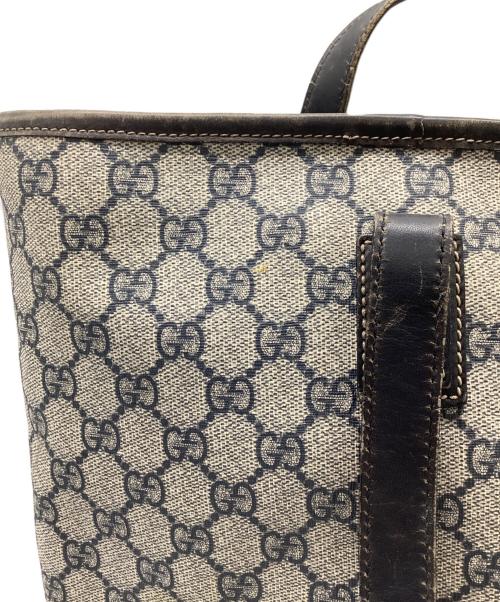 GUCCI（グッチ）GUCCI (グッチ) トートバッグ グレー×ブラウンの古着・服飾アイテム