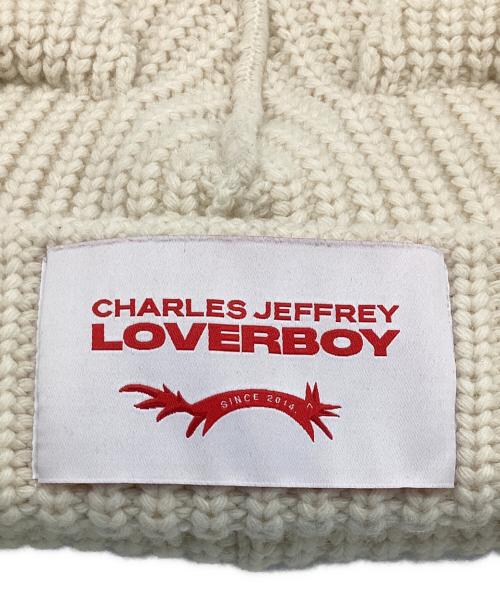 CHARLES JEFFREY LOVERBOY（チャールズ ジェフリー ラバーボーイ）CHARLES JEFFREY LOVERBOY (チャールズ ジェフリー ラバーボーイ) ニット帽 アイボリーの古着・服飾アイテム