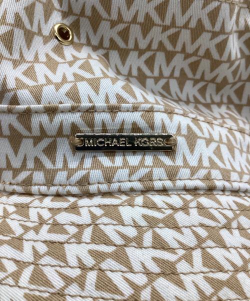 MICHAEL MICHAEL KORS（マイケル マイケルコース）MICHAEL MICHAEL KORS (マイケル マイケルコース) バケットハット ベージュ×ホワイトの古着・服飾アイテム