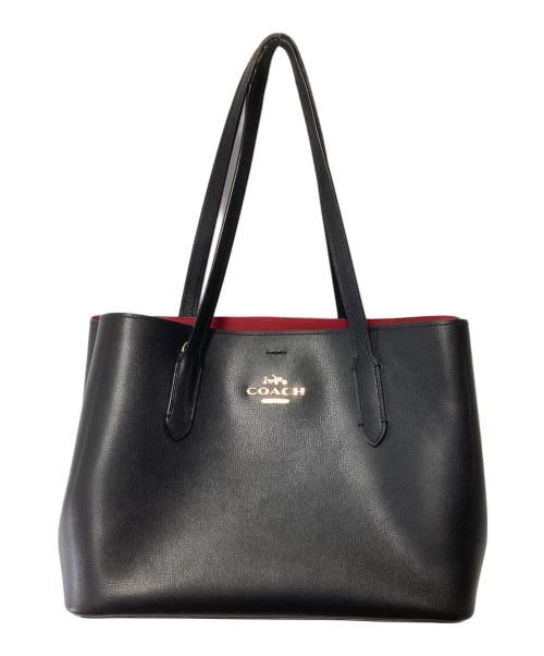 COACH（コーチ）COACH (コーチ) ハンドバッグ ブラック×レッドの古着・服飾アイテム