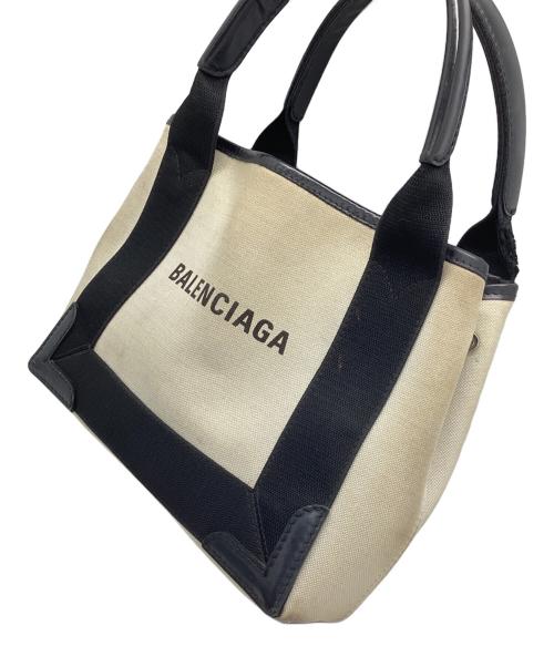 BALENCIAGA（バレンシアガ）BALENCIAGA (バレンシアガ) ハンドバッグ ベージュ×ブラックの古着・服飾アイテム