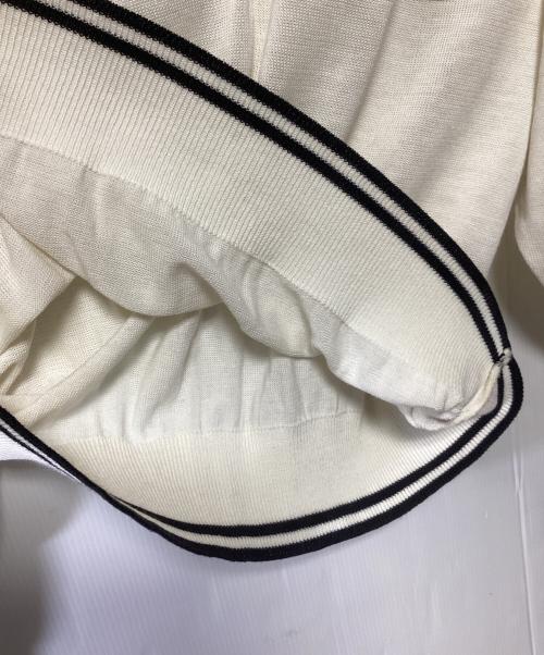 BALENCIAGA SPORTS（バレンシアガ）BALENCIAGA SPORTS (バレンシアガ) ニットポロシャツ ホワイト×ブラック サイズ:Lの古着・服飾アイテム