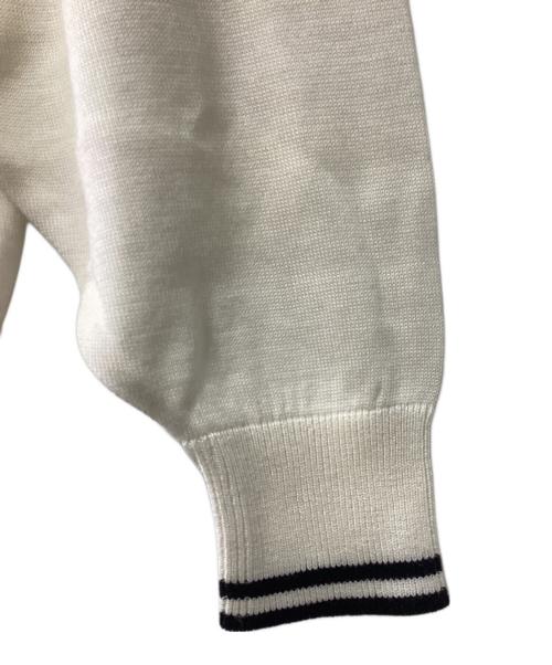 BALENCIAGA SPORTS（バレンシアガ）BALENCIAGA SPORTS (バレンシアガ) ニットポロシャツ ホワイト×ブラック サイズ:Lの古着・服飾アイテム