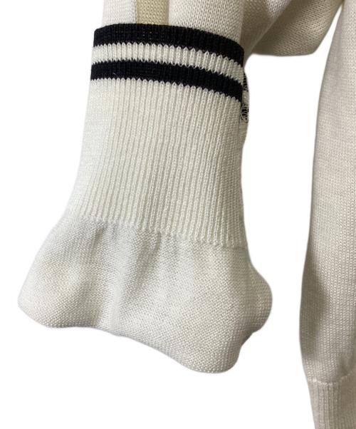 BALENCIAGA SPORTS（バレンシアガ）BALENCIAGA SPORTS (バレンシアガ) ニットポロシャツ ホワイト×ブラック サイズ:Lの古着・服飾アイテム