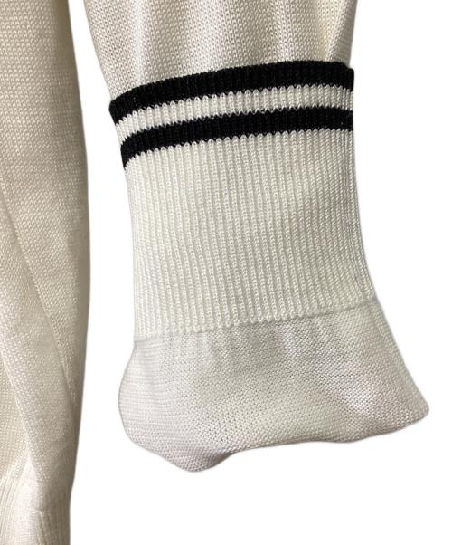 BALENCIAGA SPORTS（バレンシアガ）BALENCIAGA SPORTS (バレンシアガ) ニットポロシャツ ホワイト×ブラック サイズ:Lの古着・服飾アイテム
