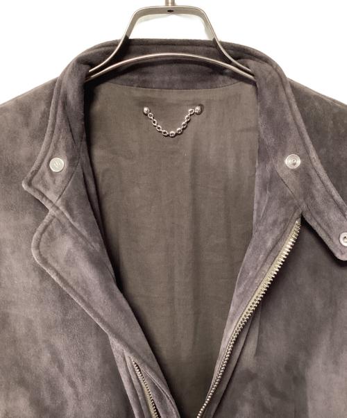 LOUIS VUITTON（ルイ ヴィトン）LOUIS VUITTON (ルイ ヴィトン) スエードシングルライダースジャケット チャコールグレー サイズ:48の古着・服飾アイテム