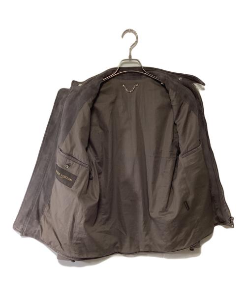 LOUIS VUITTON（ルイ ヴィトン）LOUIS VUITTON (ルイ ヴィトン) スエードシングルライダースジャケット チャコールグレー サイズ:48の古着・服飾アイテム