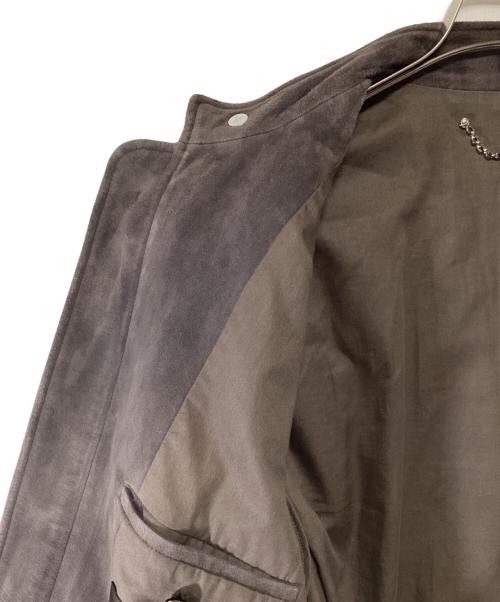 LOUIS VUITTON（ルイ ヴィトン）LOUIS VUITTON (ルイ ヴィトン) スエードシングルライダースジャケット チャコールグレー サイズ:48の古着・服飾アイテム
