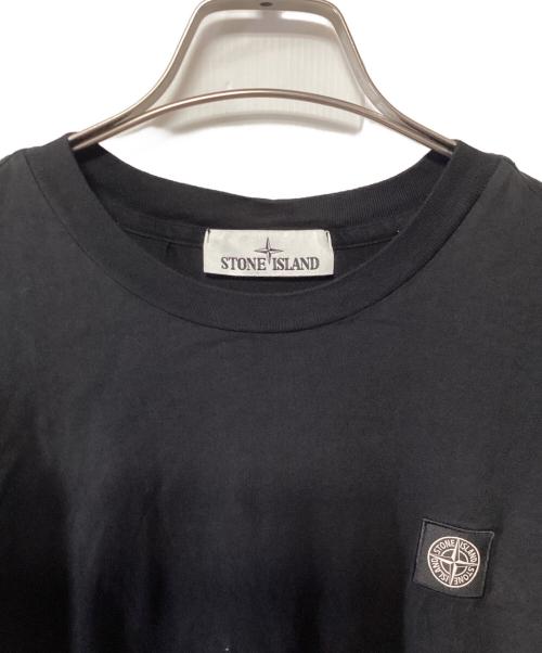 STONE ISLAND（ストーンアイランド）STONE ISLAND (ストーンアイランド) 半袖Tシャツ ブラック サイズ:Lの古着・服飾アイテム