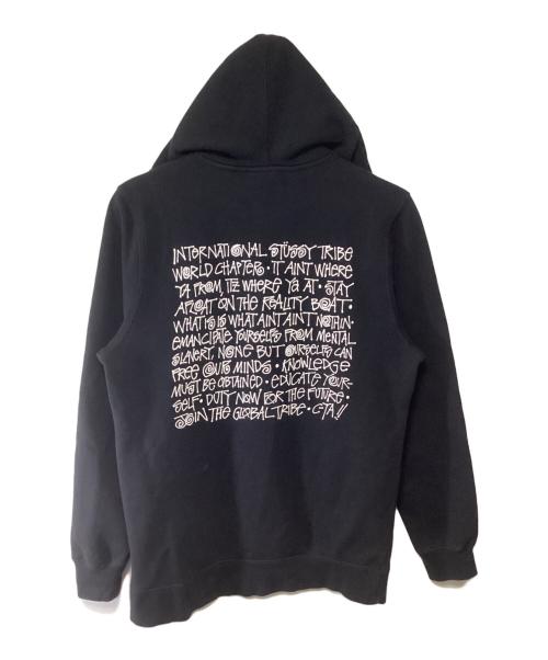 stussy（ステューシー）stussy (ステューシー) プルオーバーパーカー ブラック サイズ:Sの古着・服飾アイテム