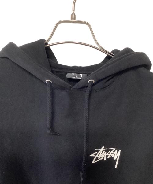 stussy（ステューシー）stussy (ステューシー) プルオーバーパーカー ブラック サイズ:Sの古着・服飾アイテム