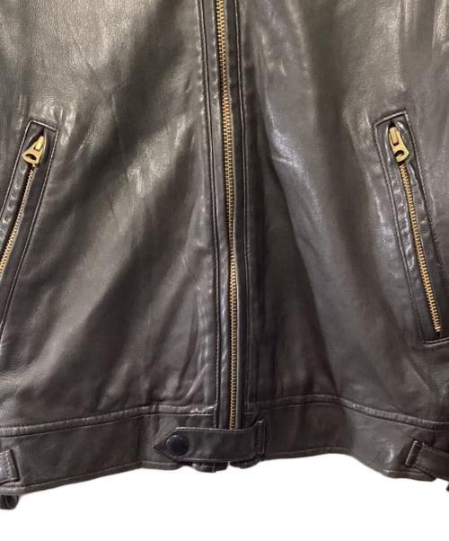 R.NEWBOLD（アールニューボールド）R.NEWBOLD (アールニューボールド) レザージャケット ダークブラウン サイズ:Mの古着・服飾アイテム