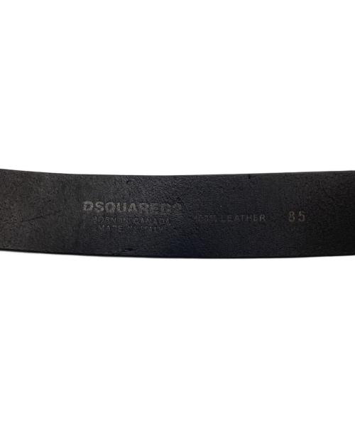 DSQUARED2（ディースクエアード）DSQUARED2 (ディースクエアード) レザーベルト レッド×ブラック サイズ:85の古着・服飾アイテム