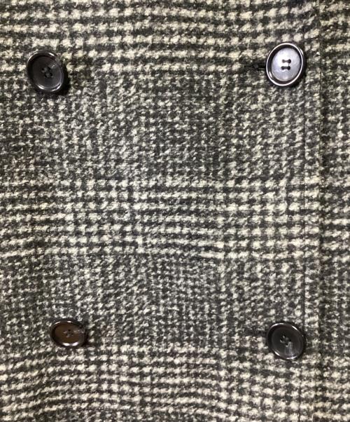 Spick and Span（スピック＆スパン）Spick and Span (スピック＆スパン) Wスライバーチェックハーフコート ブラック サイズ:38の古着・服飾アイテム