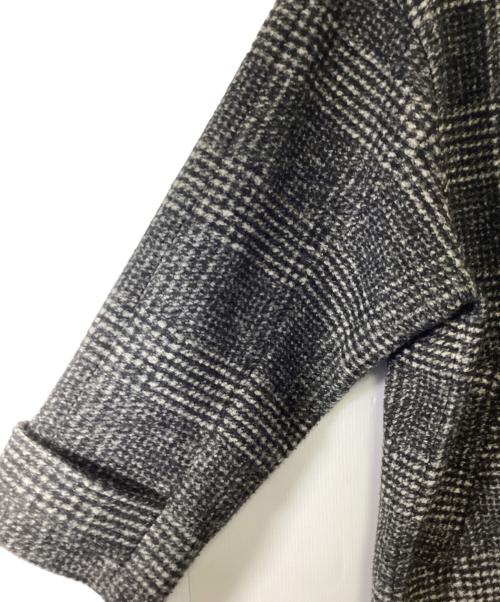 Spick and Span（スピック＆スパン）Spick and Span (スピック＆スパン) Wスライバーチェックハーフコート ブラック サイズ:38の古着・服飾アイテム
