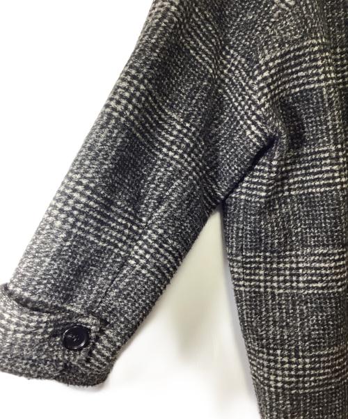 Spick and Span（スピック＆スパン）Spick and Span (スピック＆スパン) Wスライバーチェックハーフコート ブラック サイズ:38の古着・服飾アイテム