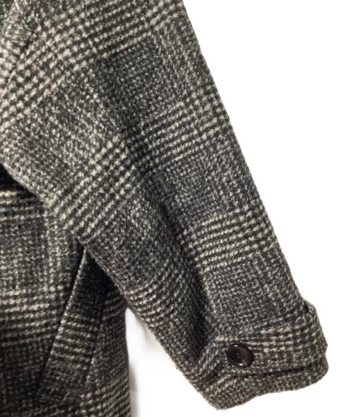 Spick and Span（スピック＆スパン）Spick and Span (スピック＆スパン) Wスライバーチェックハーフコート ブラック サイズ:38の古着・服飾アイテム