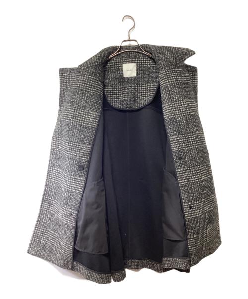 Spick and Span（スピック＆スパン）Spick and Span (スピック＆スパン) Wスライバーチェックハーフコート ブラック サイズ:38の古着・服飾アイテム