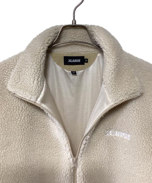 X-LARGE（エクストララージ）X-LARGE (エクストララージ) ボアジップアップジャケット アイボリー サイズ:Mの古着・服飾アイテム