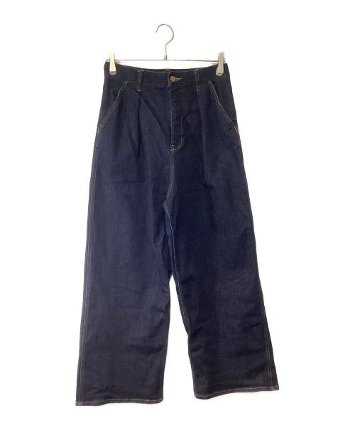 JIMWAG（ジムワッグ）JIMWAG (ジムワッグ) ワイドデニムパンツ インディゴ サイズ:Sの古着・服飾アイテム