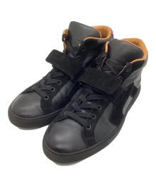 HERMES（エルメス）の古着「ハイカットスニーカー」｜ブラック×レッド
