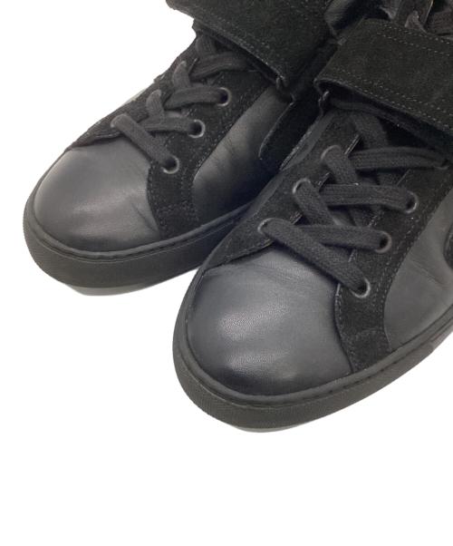 HERMES（エルメス）HERMES (エルメス) ハイカットスニーカー ブラック×レッド サイズ:41の古着・服飾アイテム