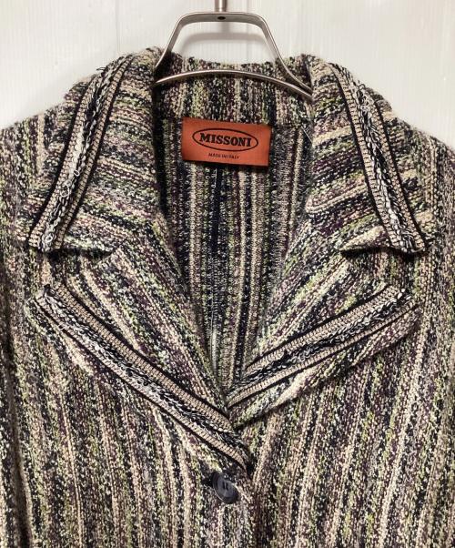 missoni（ミッソーニ）missoni (ミッソーニ) ニットジャケット マルチカラー サイズ:42の古着・服飾アイテム