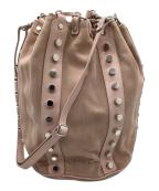 DIESEL Black Goldディーゼル ブラック ゴールド）の古着「巾着ショルダーバッグ」｜ピンク