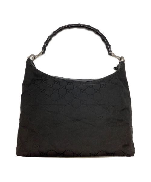 GUCCI（グッチ）GUCCI (グッチ) バンブーショルダーバッグ ブラック GG 0000833 200110の古着・服飾アイテム
