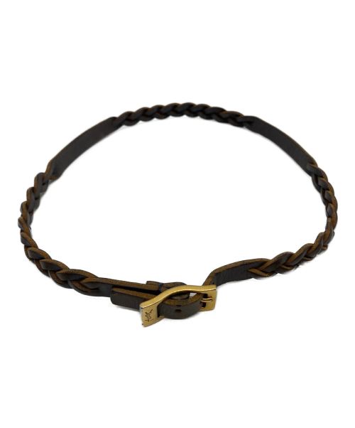 Yves Saint Laurent（イヴサンローラン）Yves Saint Laurent (イヴサンローラン) レザーブレスレット ブラウンの古着・服飾アイテム