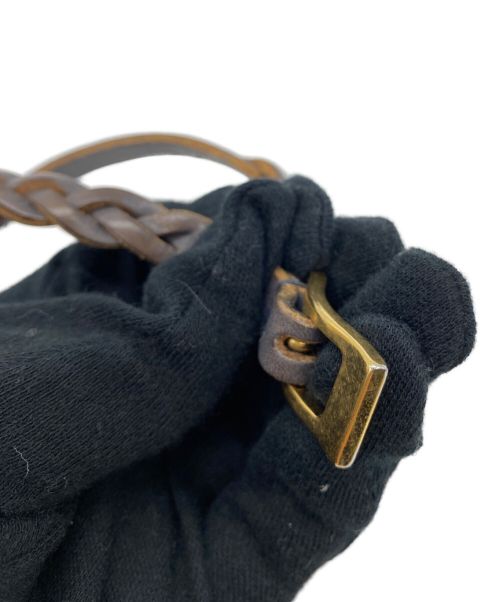 Yves Saint Laurent（イヴサンローラン）Yves Saint Laurent (イヴサンローラン) レザーブレスレット ブラウンの古着・服飾アイテム