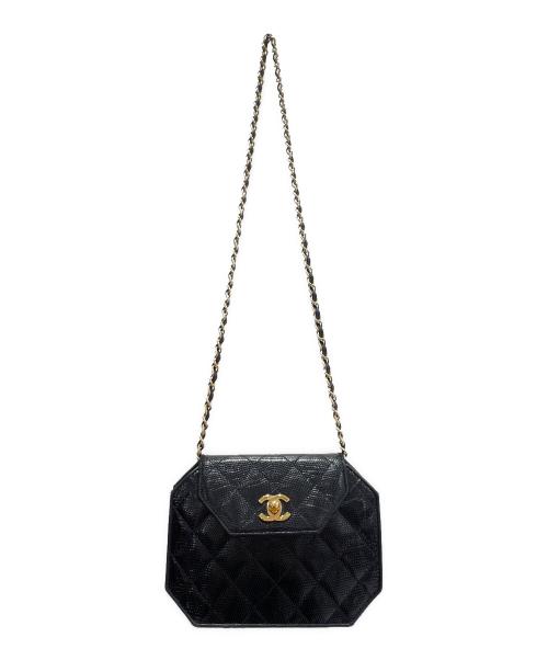 CHANEL（シャネル）CHANEL (シャネル) ミニチェーンショルダーバッグ ブラック×ゴールドの古着・服飾アイテム