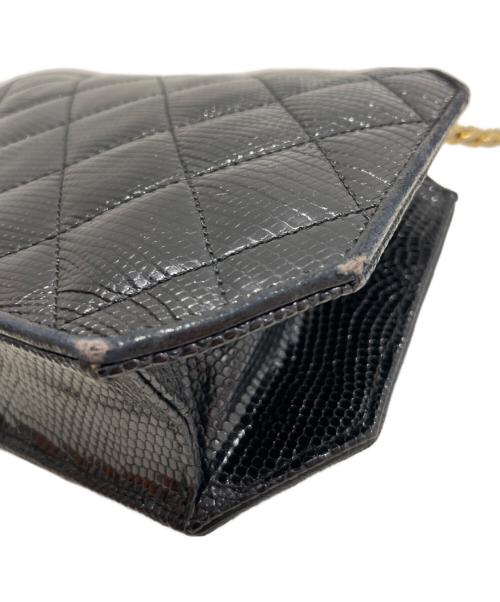 CHANEL（シャネル）CHANEL (シャネル) ミニチェーンショルダーバッグ ブラック×ゴールドの古着・服飾アイテム
