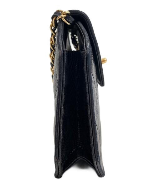 CHANEL（シャネル）CHANEL (シャネル) ミニチェーンショルダーバッグ ブラック×ゴールドの古着・服飾アイテム