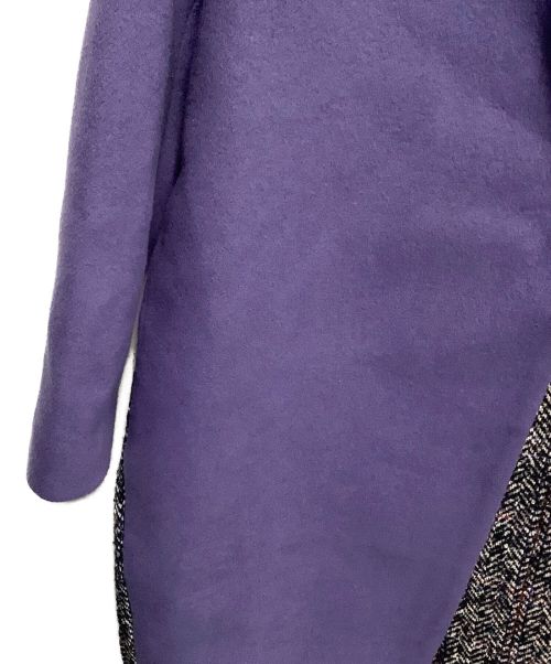 ELENDEEK（エレンディーク）ELENDEEK (エレンディーク) ツイードコート パープル×グレー サイズ:01の古着・服飾アイテム
