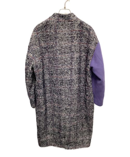 ELENDEEK（エレンディーク）ELENDEEK (エレンディーク) ツイードコート パープル×グレー サイズ:01の古着・服飾アイテム