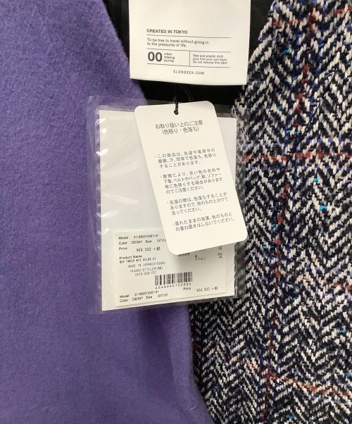 ELENDEEK（エレンディーク）ELENDEEK (エレンディーク) ツイードコート パープル×グレー サイズ:01の古着・服飾アイテム